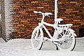 Fahrrad im Schnee